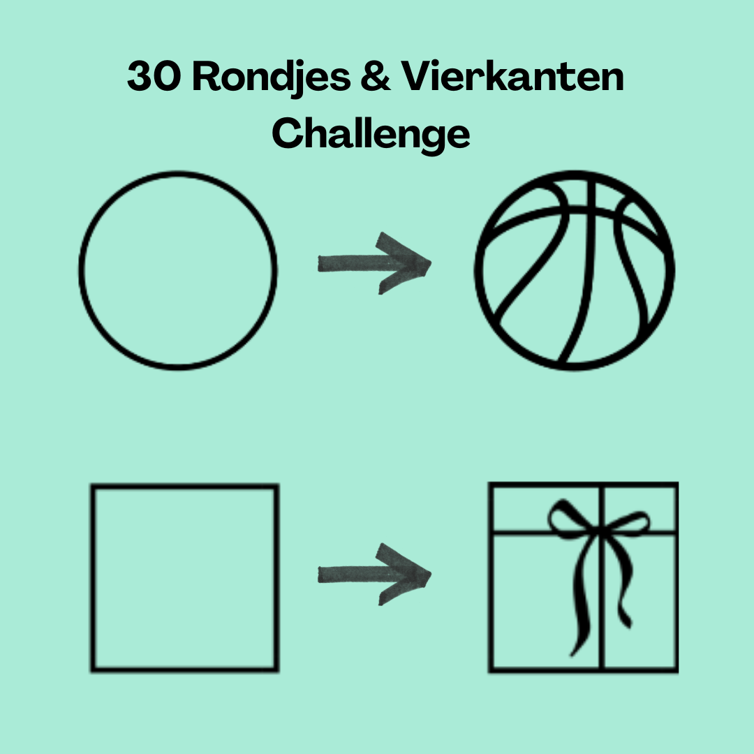 30 Rondjes & Vierkanten Challenge (creatief spel) - PDF
